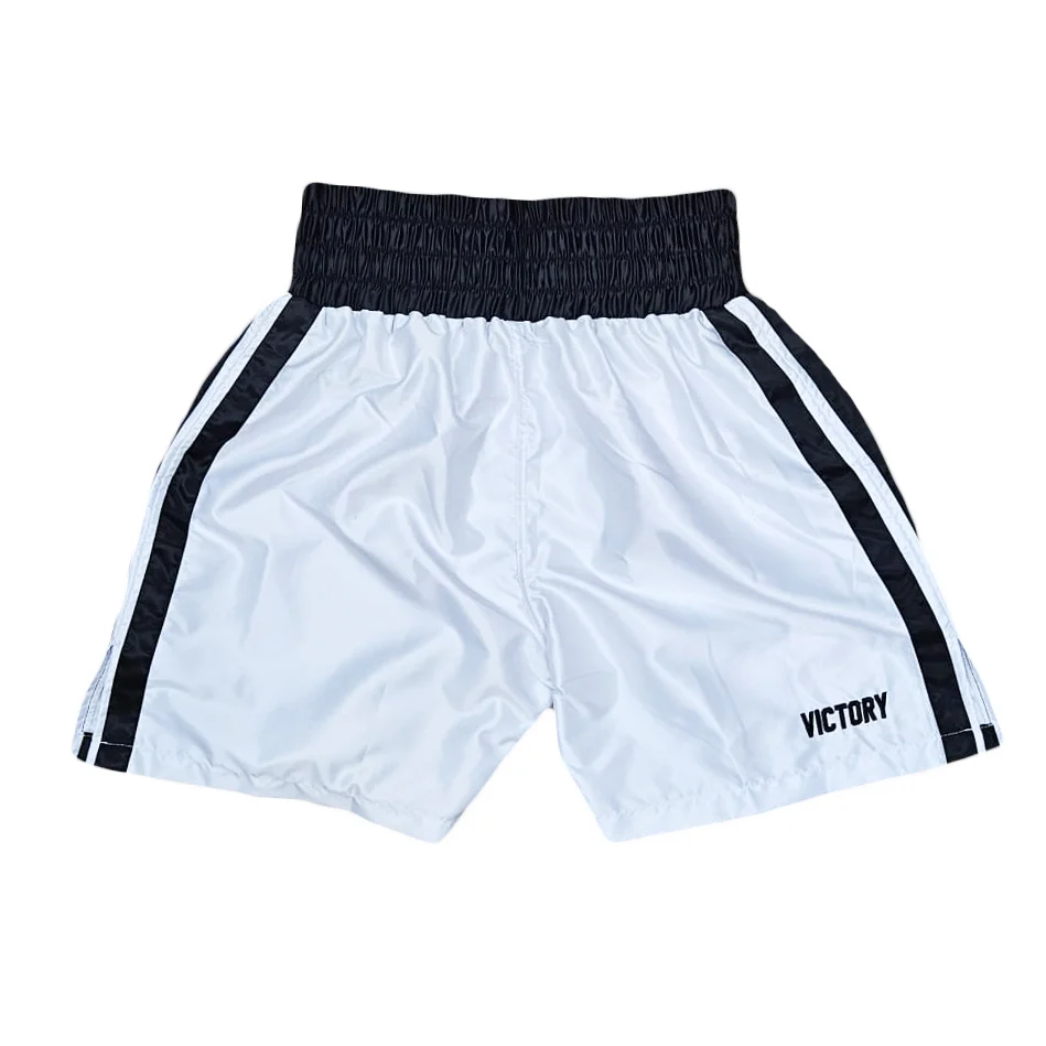VICTORY BOXING SHORTS VICE SERIES WHITE/BLACK - Image 2