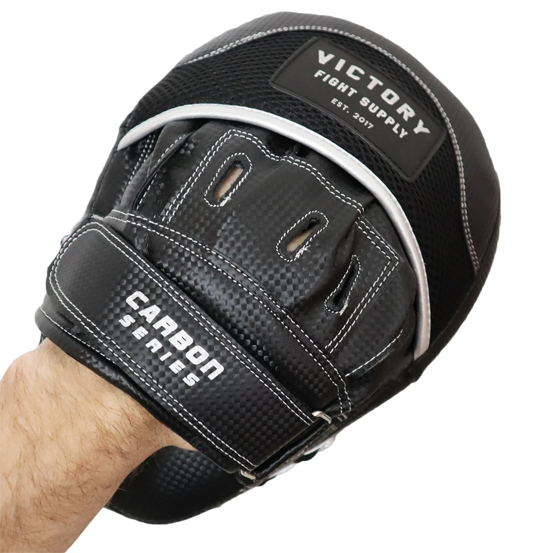 VICTORY FOCUS MITTS CURVED CARBON BLACK / SILVER - Image 3