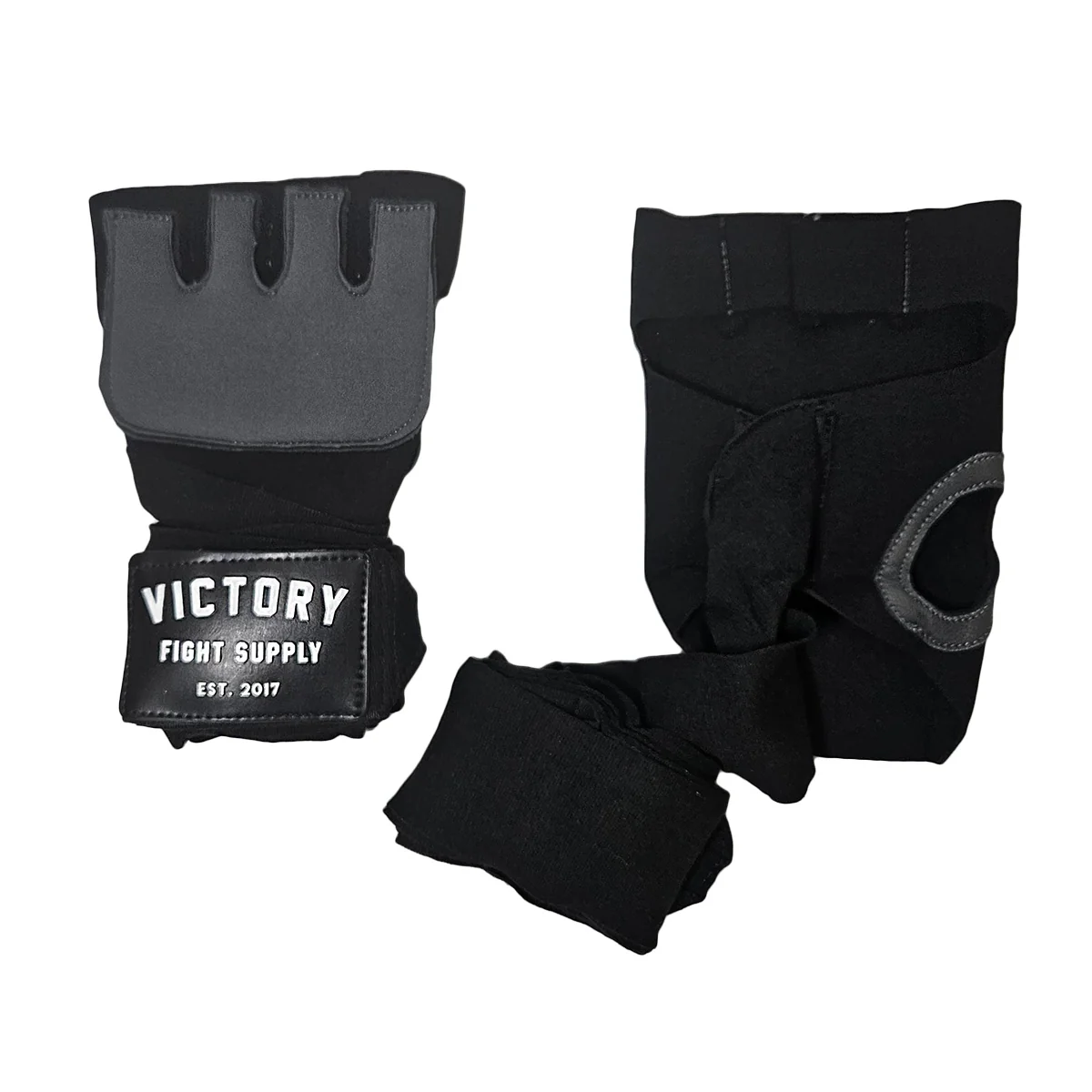 VICTORY HYBRID GEL HANDWRAPS PAIR OS BLACK/GREY