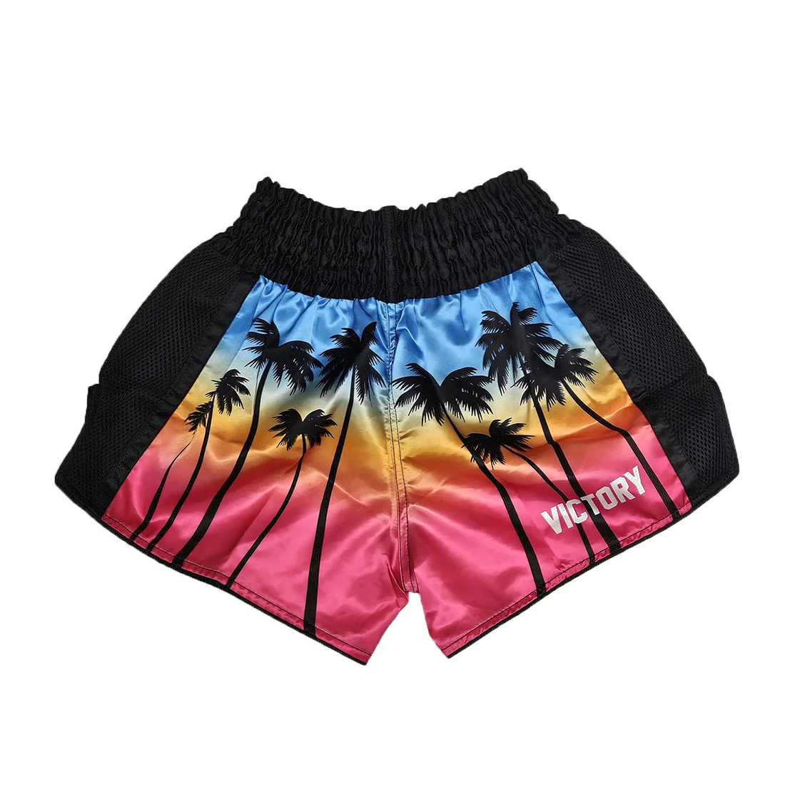 VICTORY MUAY THAI SHORTS MIAMI SUNSET BLACK/MULTI - Image 3