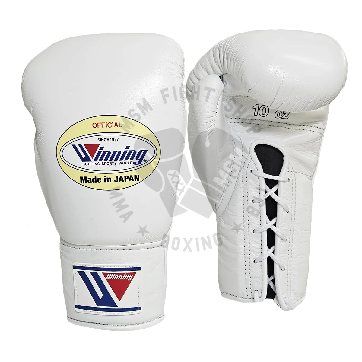 WINNING GLOVES PRO FIGHT LACE UP WHITE