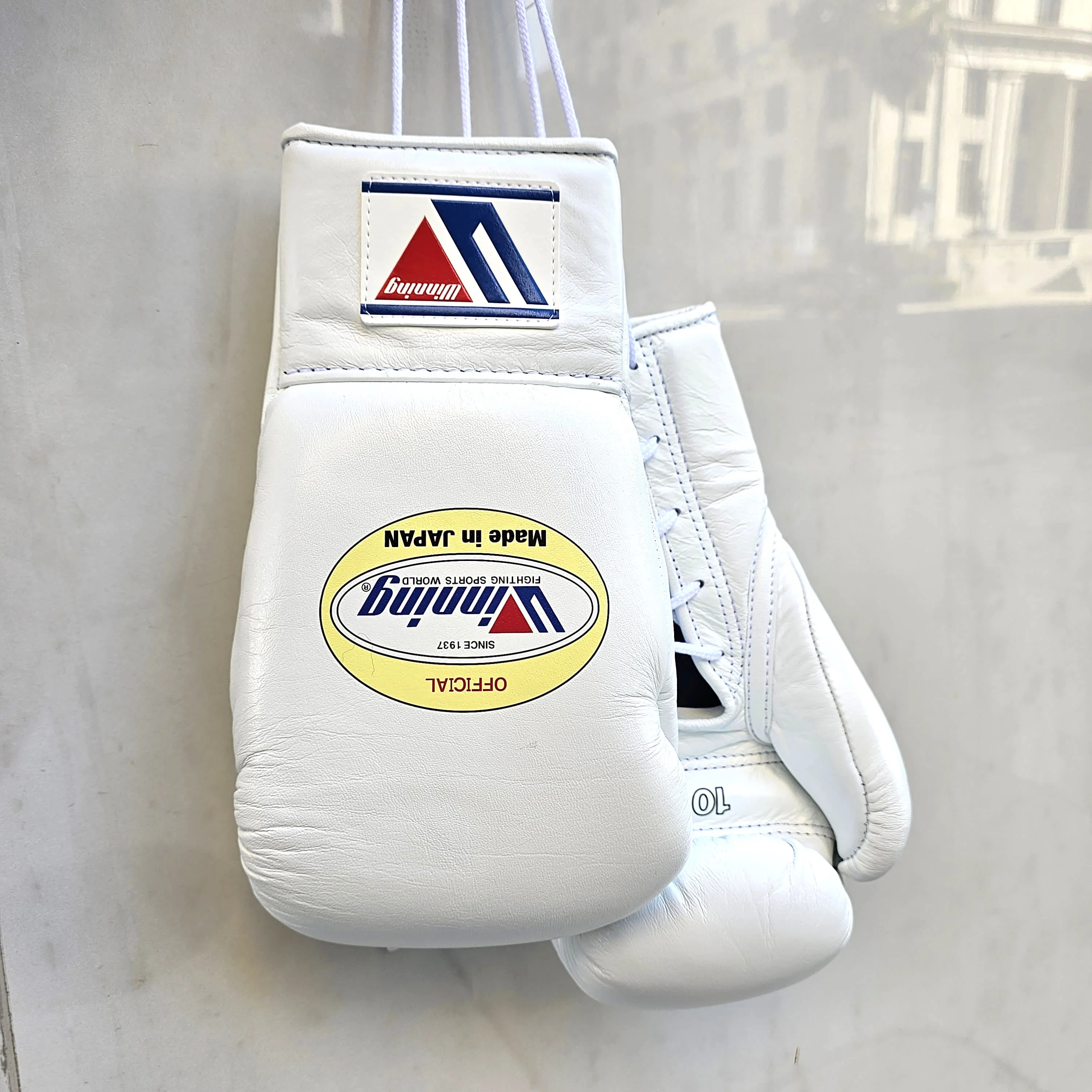 WINNING GLOVES PRO FIGHT LACE UP WHITE - Image 2